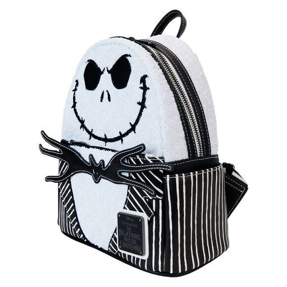 Loungefly Disney The Nightmare Before Christmas Jack Sequin Backpack Exclusive - Picture 3 of 7